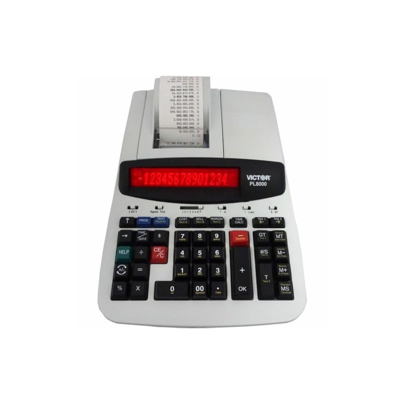 Victor Technology PL8000 Calculadora de impresión térmica, lógica de pronto,