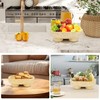 uyoyous Natural Travertine Fruit Bowl 10'', Large Oval Decorative Bowl