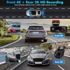 Dashcam Car Front Rear 4K + 2K Car Camera with