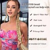 2 Packs Dark Blonde Long Braided Ponytail Extensions with Hair