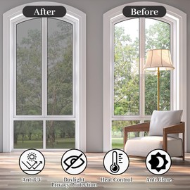 Niviy One Way Privacy Window Film, 41.2 x 78.7 Inch Window Tint for Home, Reflective Window Film See Out Not in Heat Blocking Anti UV Mirror Tint with Free Installation Kit, Silver