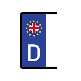 Generic Set of 2 Number Plate Stickers UK England Flag Stickers | Sticker Plaque Germany Car Sticker