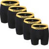 SUMABA Mens Athletic Underwear 5-Pack Boxer Briefs Long No Ride