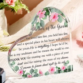Gift for Mother of the Groom from Bride Mother of the Groom Gifts Bride Gifts Wedding Gift Acrylic Heart Gift Wedding Keepsake Ornament Gift Thank You Gift for Mom Mother in Law Birthday Bridal Shower