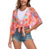 RELLECIGA Women's Lightweight Kimono Cardigan Beach Cover Up Casual Blouse