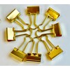 15mm Gold Metal Binder Foldback Clips Bulldog/Paper Clips/Binder Clips File