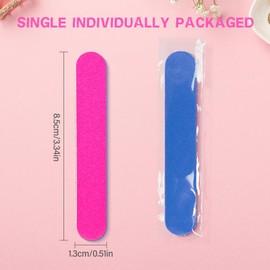 Nail Files Individually Wrapped 10 Pcs Disposable Double Sided Emery Boards for Home Salon Travel Size Mini Manicure Kit