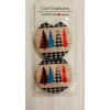 Unbranded Christmas Tree car coaster set