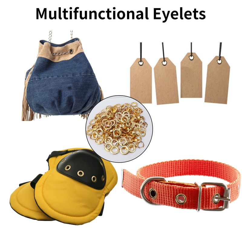 KJLEEN 140 Sets Grommet Tool Kit, 12mm Gold Eyelet Punch