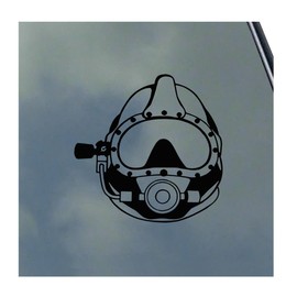 Deep Sea Saturation Diver Helmet - Modern Vinyl Sticker Decal Contractor Commercial Diving Offshore Oil Rig