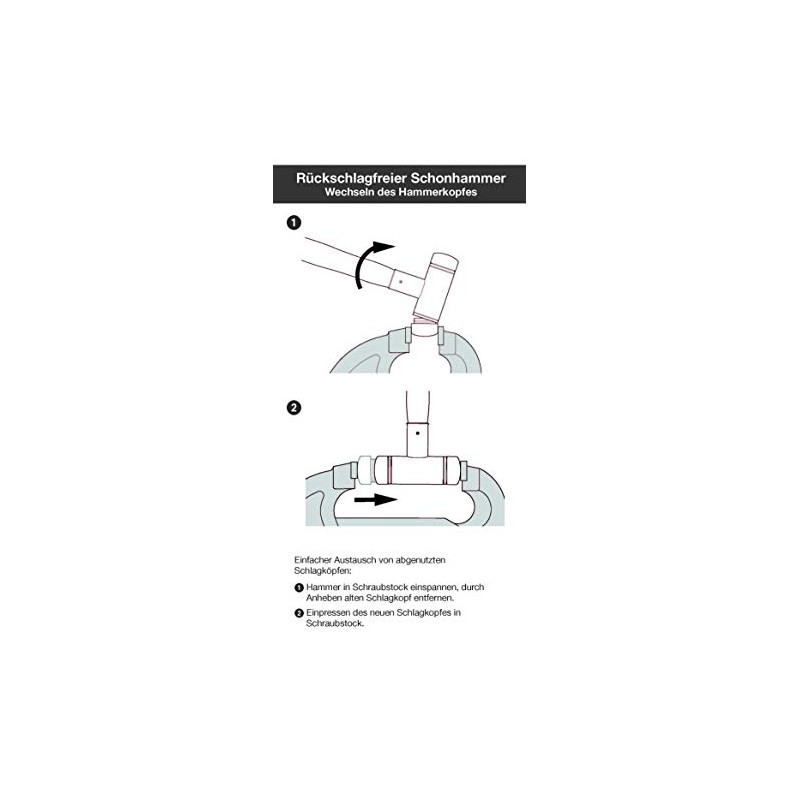 Wiha Impact Head Medium Hard for Safety Soft Hammer (26429)
