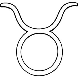 'Taurus Sign' Rubber Stamp - Unmounted Design for Crafting & Scrapbooking, A8 (RS00059302)