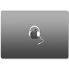 Sticker Town Macbook Skin Sticker Decal Headphones 2 "headphone2" White