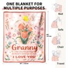 Gleevara Granny Gifts for Mothers Day, Soft Tulip Flannel Blanket,