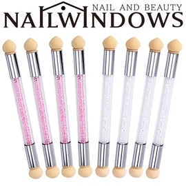 Nail Art Gradient Sponge Brush Pink White / 네일아트 그라데이션 스펀지 브러쉬 핑크화이트