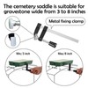 Cemetery Saddle, 2 Pack Headstone Saddles for Headstones fit on