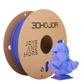 3DHoJor Dual Color Matte PLA 3D Printer Filament Matte pla Filament 1.75mm 2 in 1 Coextrusion 1KG Spool (2.2lbs) Multicolor PLA with Smooth Matte Finish for FDM 3D Printers-Purple Blue