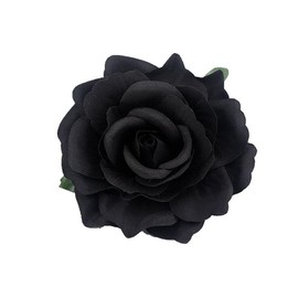 Lofruiin Women's Vintage Elegent Rose Flower Hairpin Hair Clip with Brooch for Party Travel Festivals (Black)