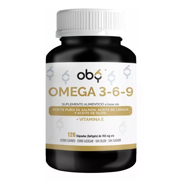 Oby Triple Omega 3 6 9 Mas Vitamina E 120 Capsulas Oby