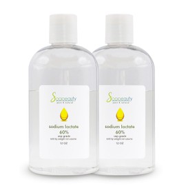 SODIUM LACTATE for Soap Making & Lotions | 60% USP Pure Natural Preservative | Harder Bar of Soap, Bigger Yield, Faster Cure Time, Provides Moisture | 24 oz (Pack of 2 x 12 oz)