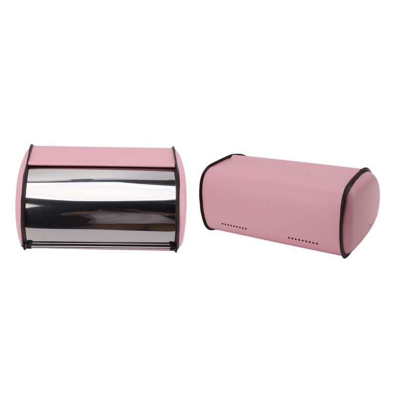 ZIZEV Roll Top Bread Keeper, Bread Box Holder Pink Good