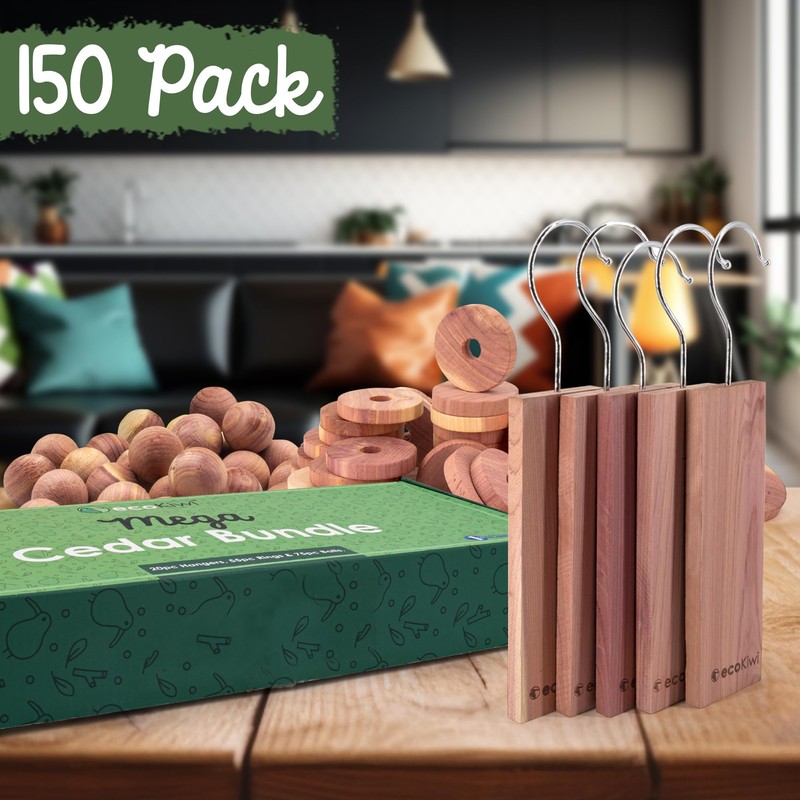 ecoKiwi Cedar Blocks for Clothes Storage Mega Bundle Box -