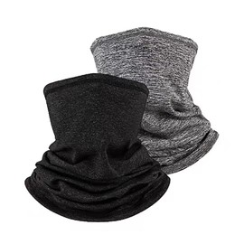 SHUNMEILO Ski Scarf Thick Ski Face Cover Face Gator Neck Mask Warmer Face Neck Scarf Cover Cold Weather Balaclava Grey