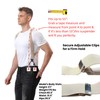 LazarsSpace Men's Side Suspenders with Dual Clips Per Side -
