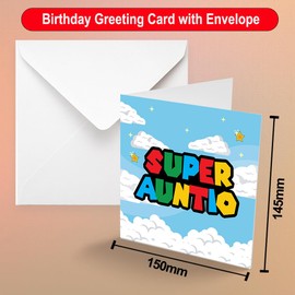 Papa Prints Super Special Auntie Birthday Card with Envelope Birthday Card Her Happy Birthday Card Funny (145 x 150 mm) Auntie Mothers Day Card