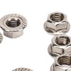 40pcs M10x1.25mm Hxagonal Flange Nuts Stainless Steel Rust Resistant Fine