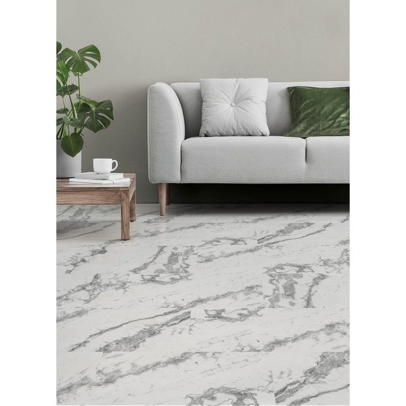 FloorPops Piazza Marble Peel and Stick Floor Tiles, FP6161