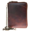 FLW Men's Genuine Leather Biker's Wallet with Metal Chain to