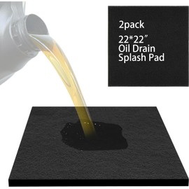 2 Pcs 22" Oil Drain Splash Pad,No Splatter Pad Oil Splash Pad Fits Most Oil Drains Anti Splash Oil Change Mat Square