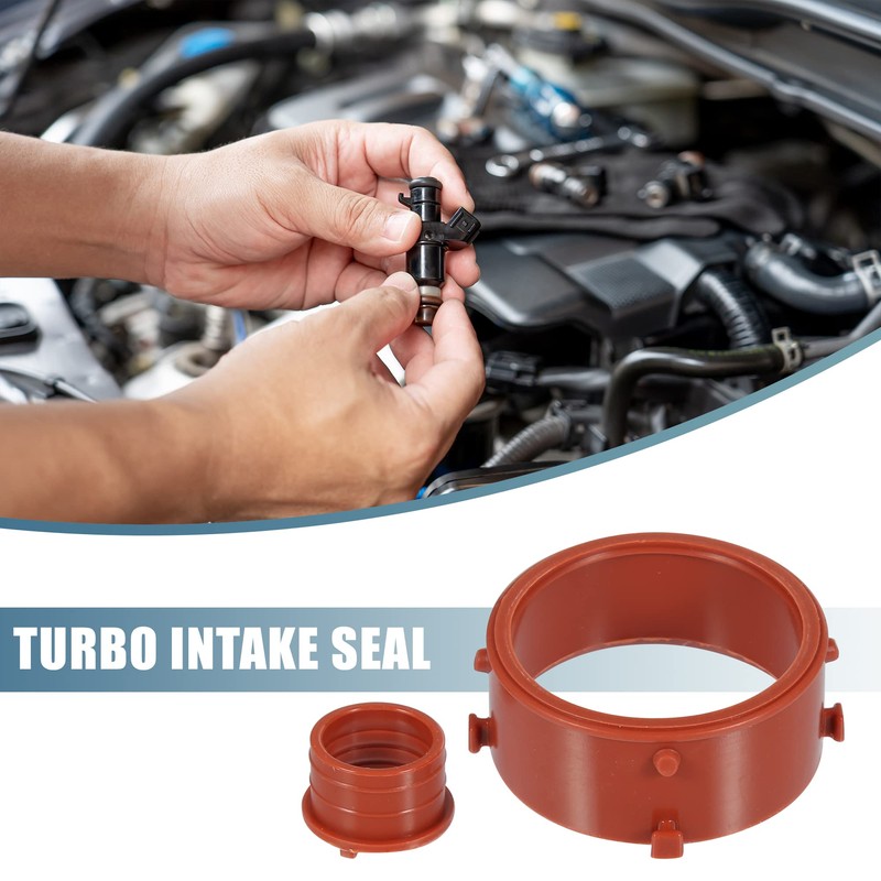 X AUTOHAUX 2 Pieces A6420940480 Turbo Inlet Seal Rubber Engine