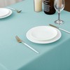 Biscaynebay Square Tablecloth 90x90 Inch-Auqa Blue Card Fabric Table Cover-Folding