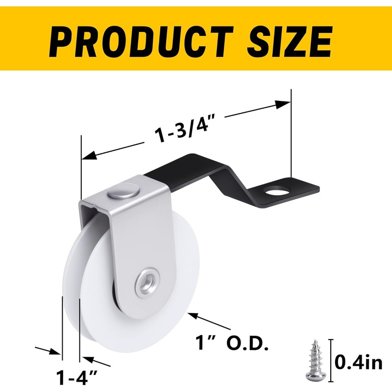 Nkiy Quen 1 Inch Sliding Screen Door Rollers 4 Pcs