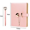Relota Diary with Heart Lock B6 Pink Heart-Shaped PU Leather