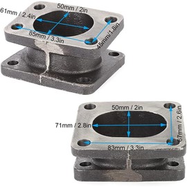 Unbranded T3 to T4 Turbo Adapter Manifold Flange Adapter Converter 15 Degrees Manifold