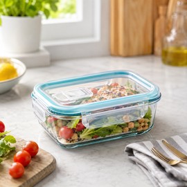 24-Piece Glass Food Storage Container Set for Meal Prep – 12 Borosilicate Containers with Airtight Locking Lids