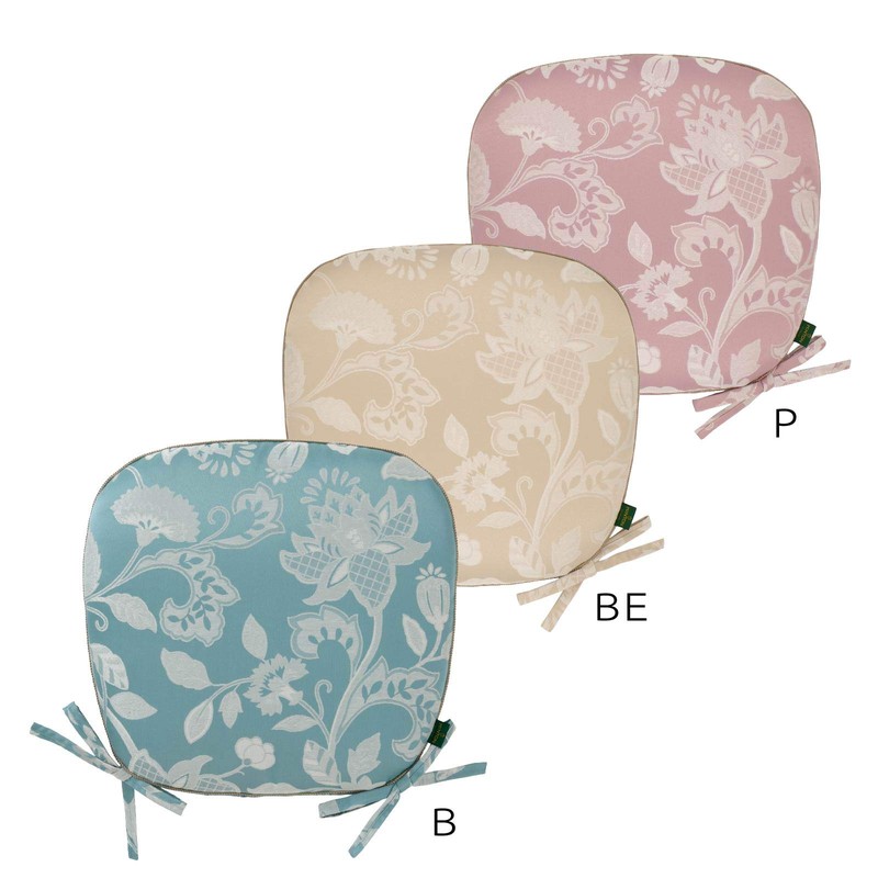 Kawashima Textile Selcom MINTON Minton Dining Seat Cushion, Grace Haddon,