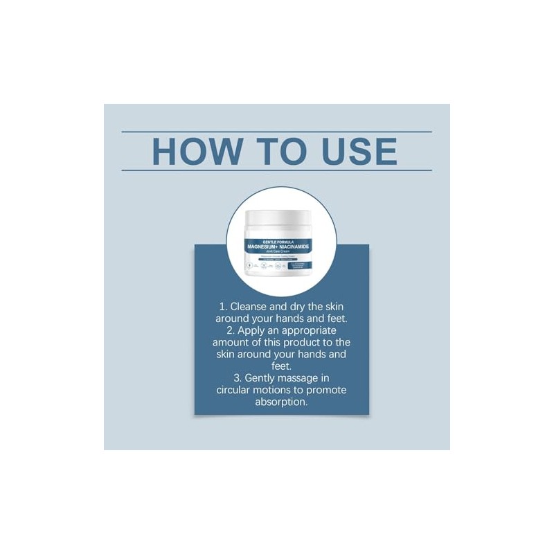 Magnesium Niacinamide Relief Cream,Topical Cooling Magnesium Cream for Joint, Leg,