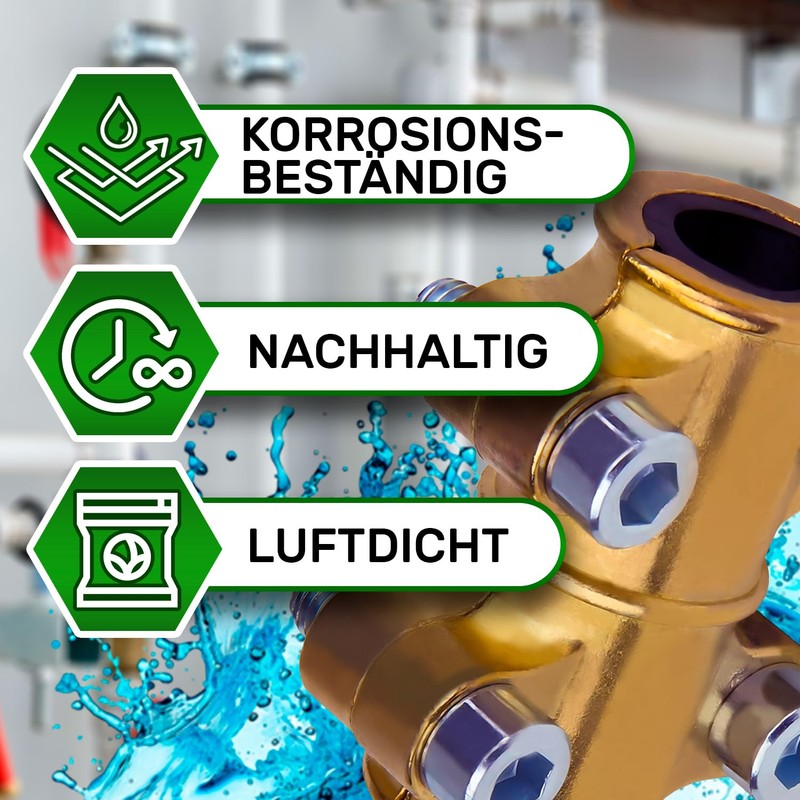 Drilling Clamp Diameter 22 mm Brass for Copper Pipe -