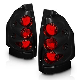 AmeriLite Black Euro Replacement Tail Lights for 2002-2009 GMC Envoy 02-06 Envoy XL - Passenger and Driver Side