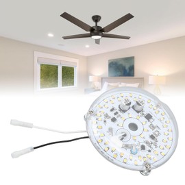 Luz LED para Ventilador de Techo, Luz LED para Ventilador de Techo de 3,93 Pulgadas, CA 120 V, 18 W, 2000 Lm, Panel de Tablero de Luz LED Magnético Regulable con Temperatura de 3