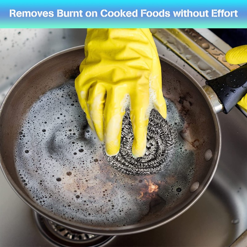 HOMESmith Stainless Steel Scourers – Pack of 12 HS-131