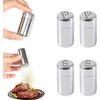 MIVES Mini Salt and Pepper Shakers, 4Pcs Stainless Steel, 5ml
