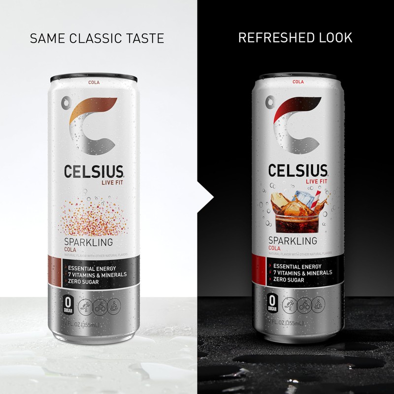 CELSIUS Sparkling Cola, Sugar Free Energy Drink, 12 Fl Oz