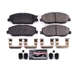 Power Stop Z23-1384 Front Z23 Evolution Sport Carbon Fiber Infused Ceramic Brake Pads with Hardware For Hyundai Genesis 2009-2011 [Model Specific]