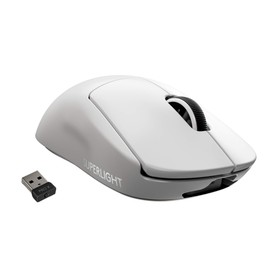 Logicool G PRO X SUPERLIGHT Wireless Gaming Mouse, G-PPD-003WL-WH, Under 2.2 oz (63 g), Lightweight, LIGHTSPEED, HERO 25K Sensor, POWERPLAY, Wireless, Charging Compatible, Gaming Mouse, White, PC