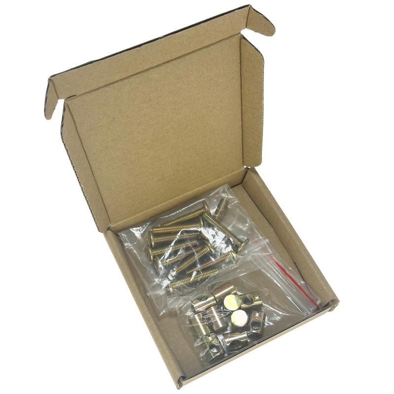10-Set M6 Furniture Bolt and Nut Kit, Hex Socket Bed